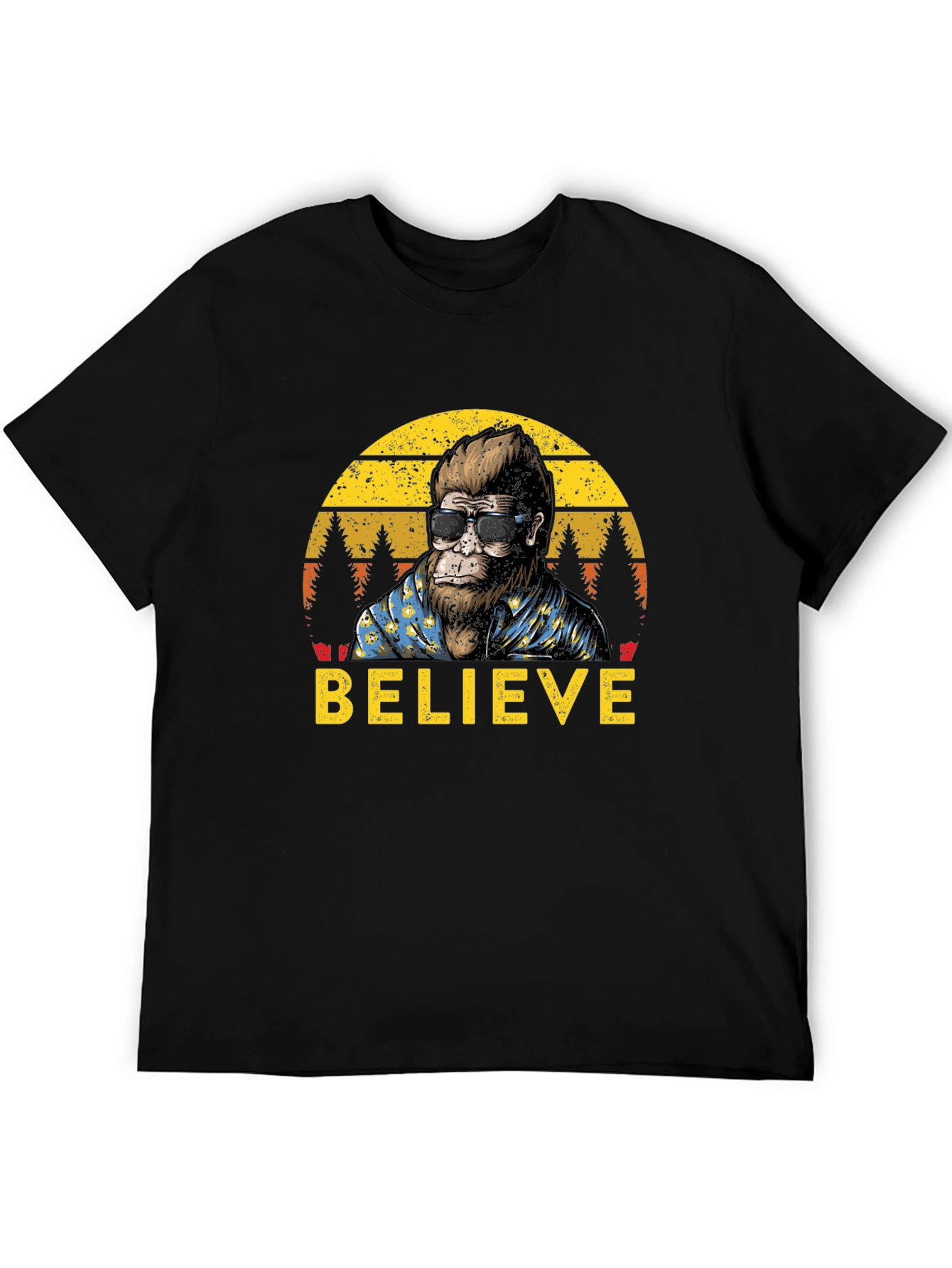 Believe Bigfoot T-Shirt - Retro Sasquatch Tee