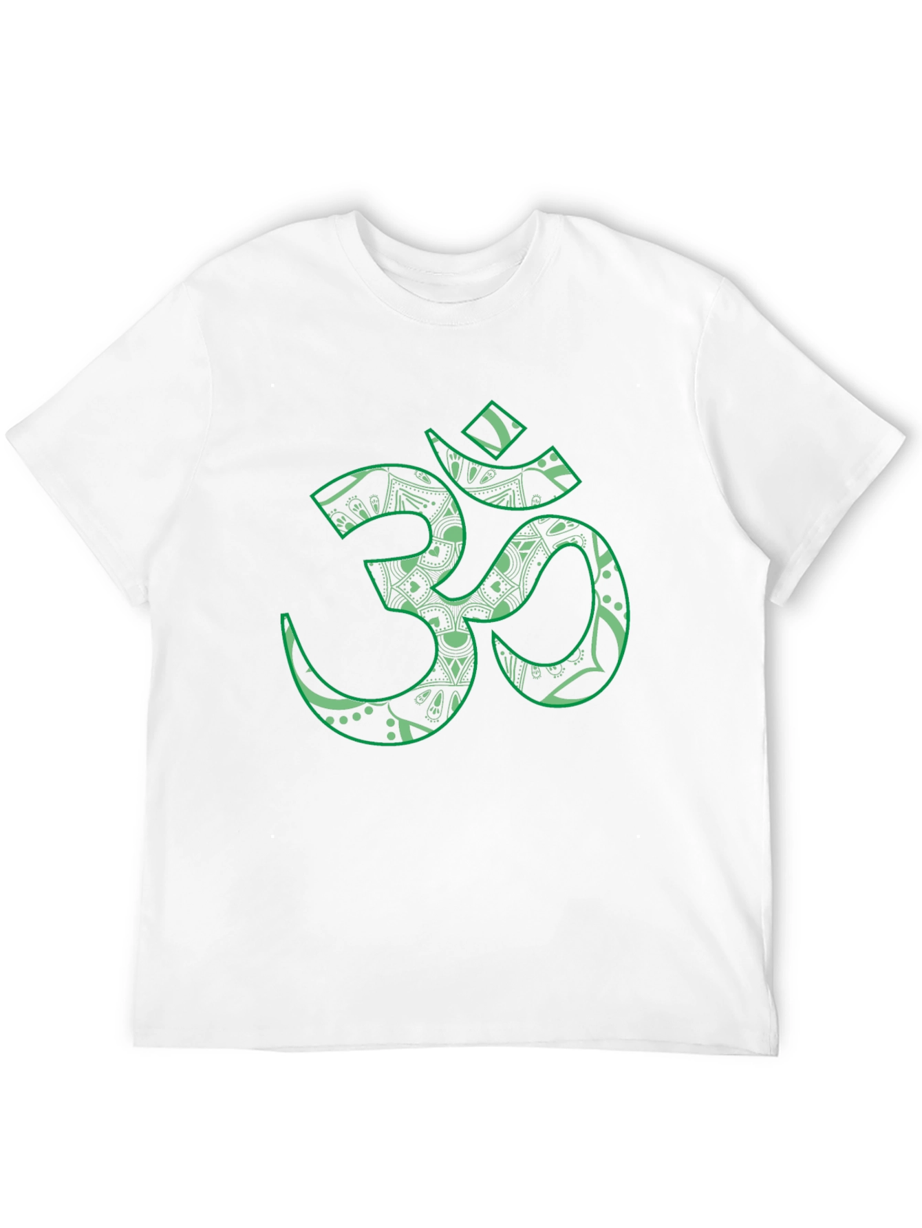 Om Symbol T-Shirt - Black with Green Print