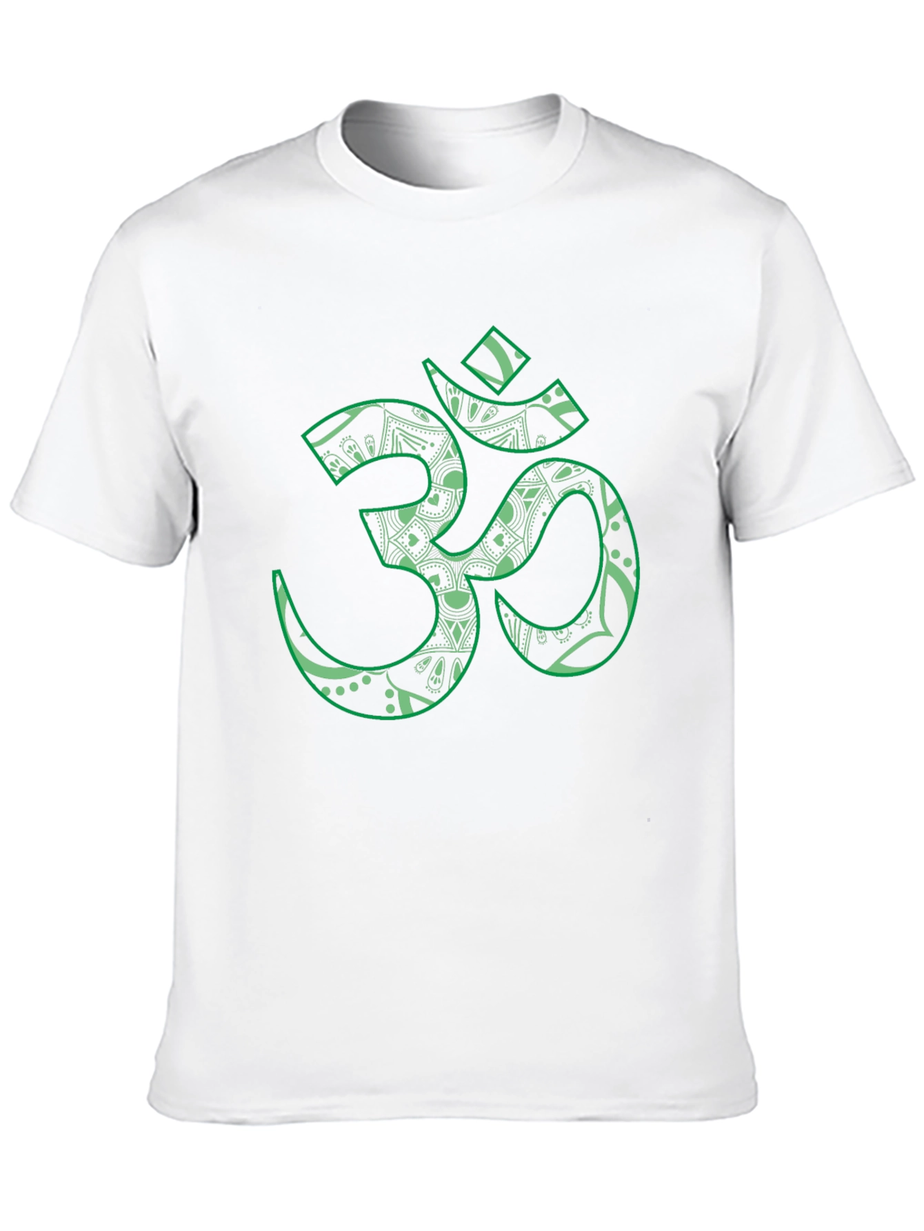Om Symbol T-Shirt - Black with Green Print