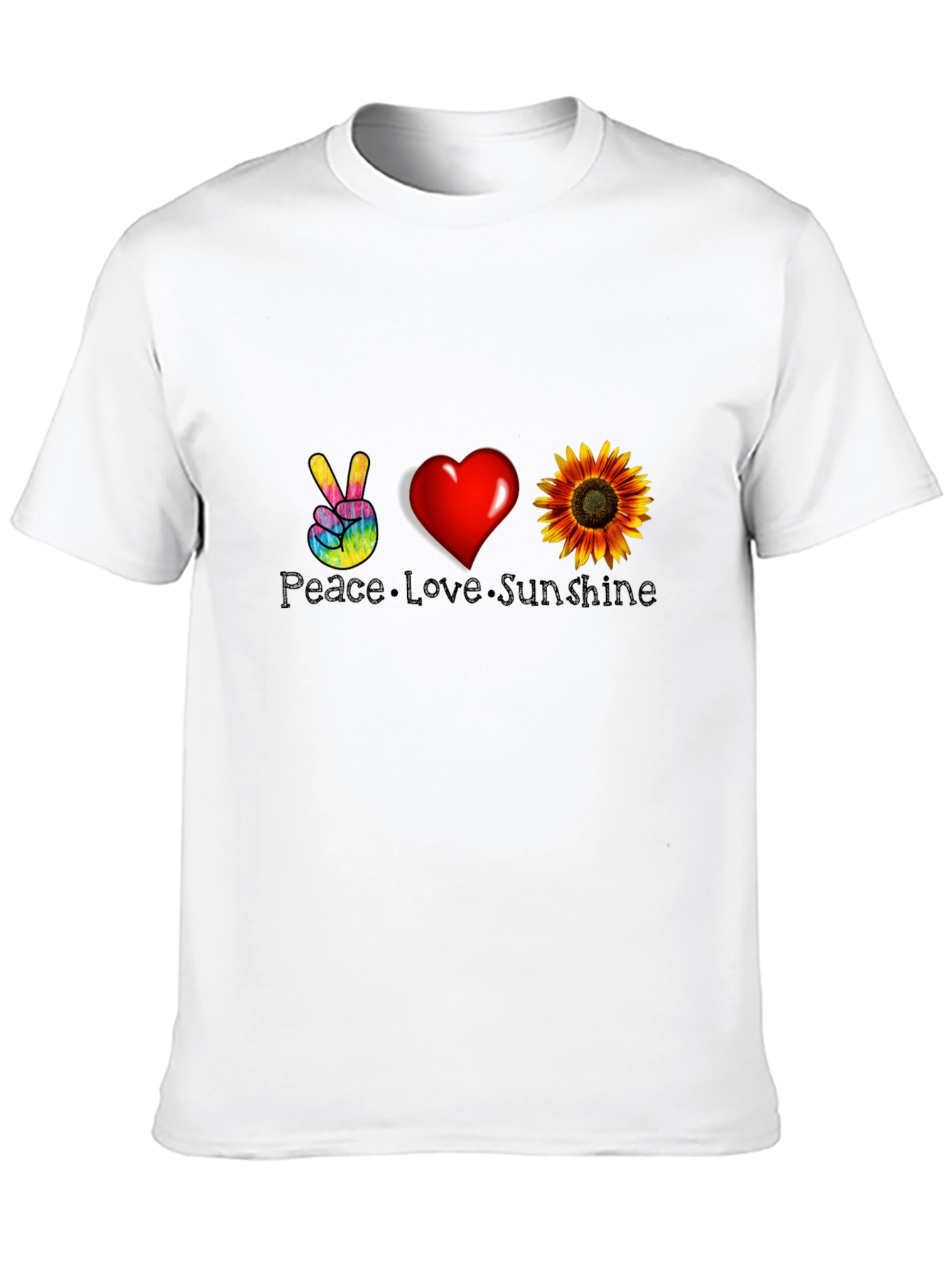 Peace Love Sunshine Graphic Tee - Black