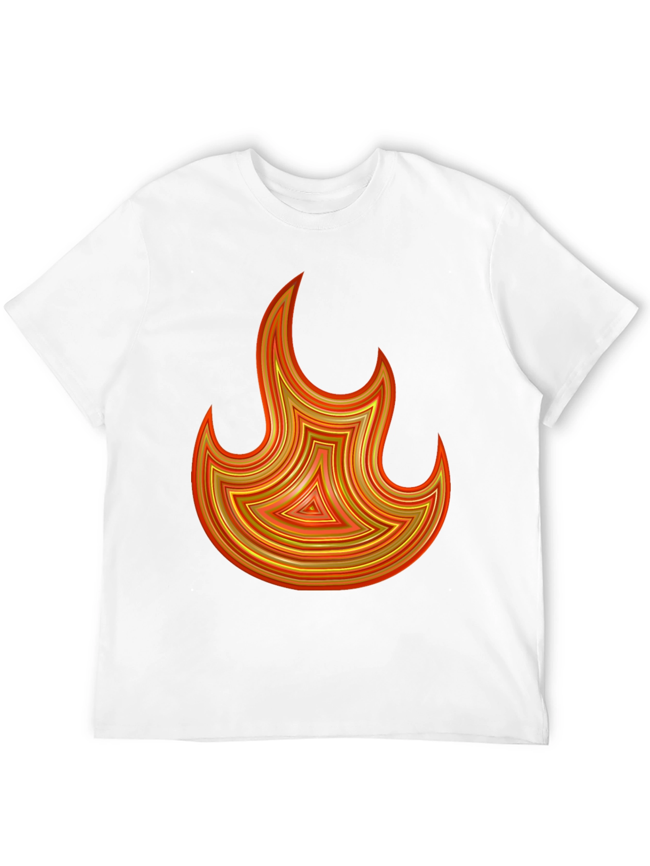 Fiery Flame Graphic Tee - Bold Black T-Shirt