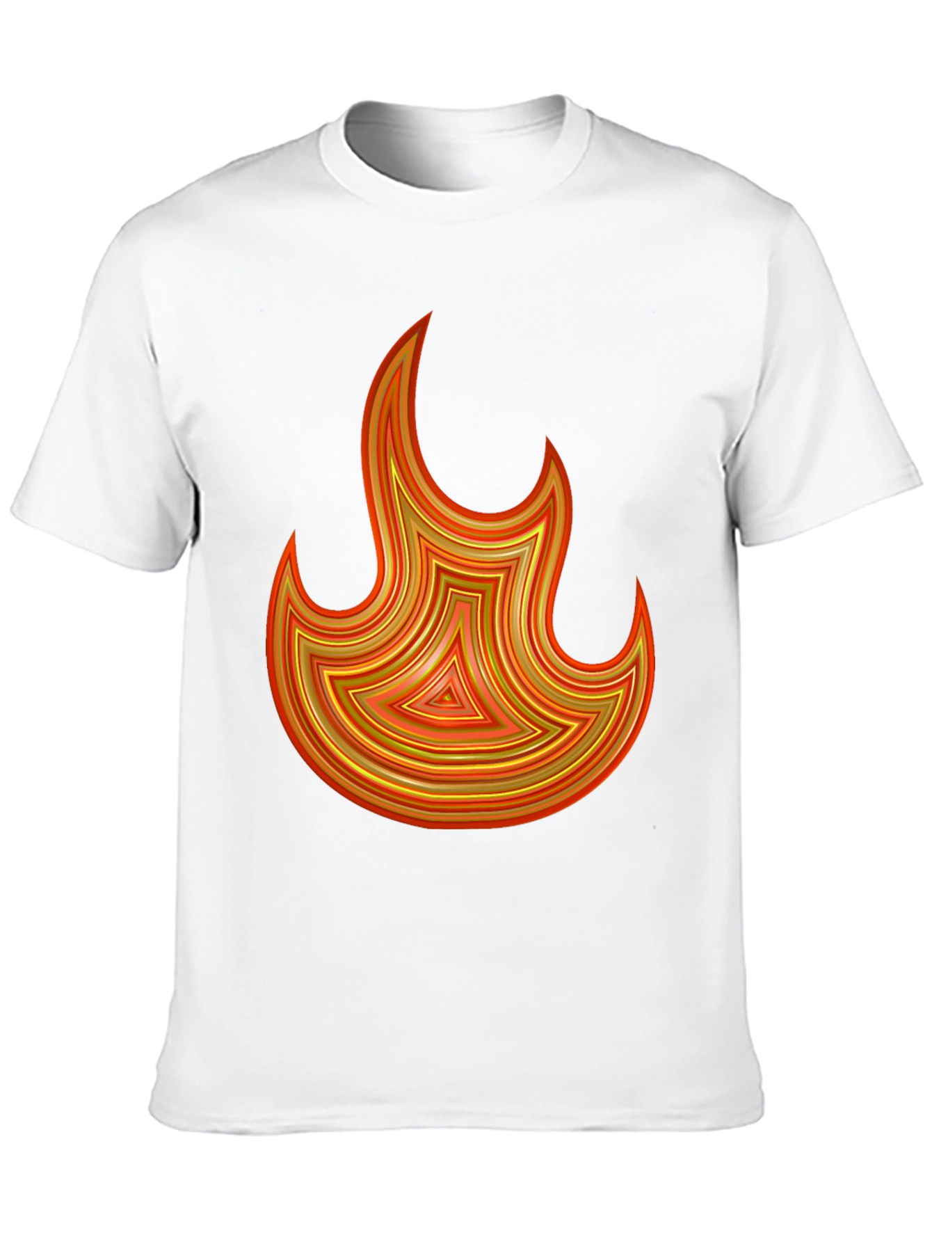 Fiery Flame Graphic Tee - Bold Black T-Shirt