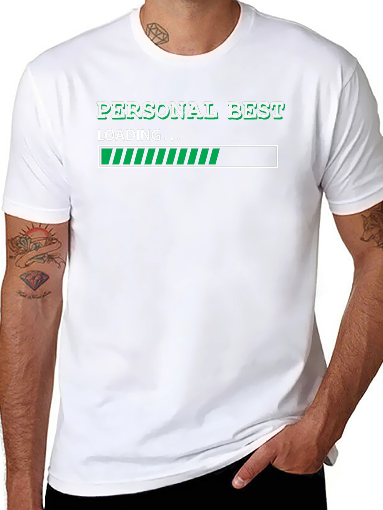 Personal Best Loading Black Graphic Tee