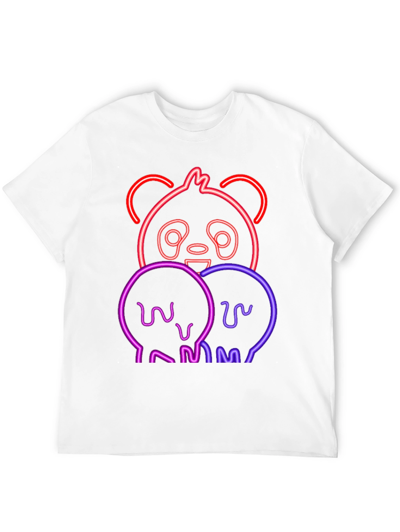 Neon Panda Black T-Shirt