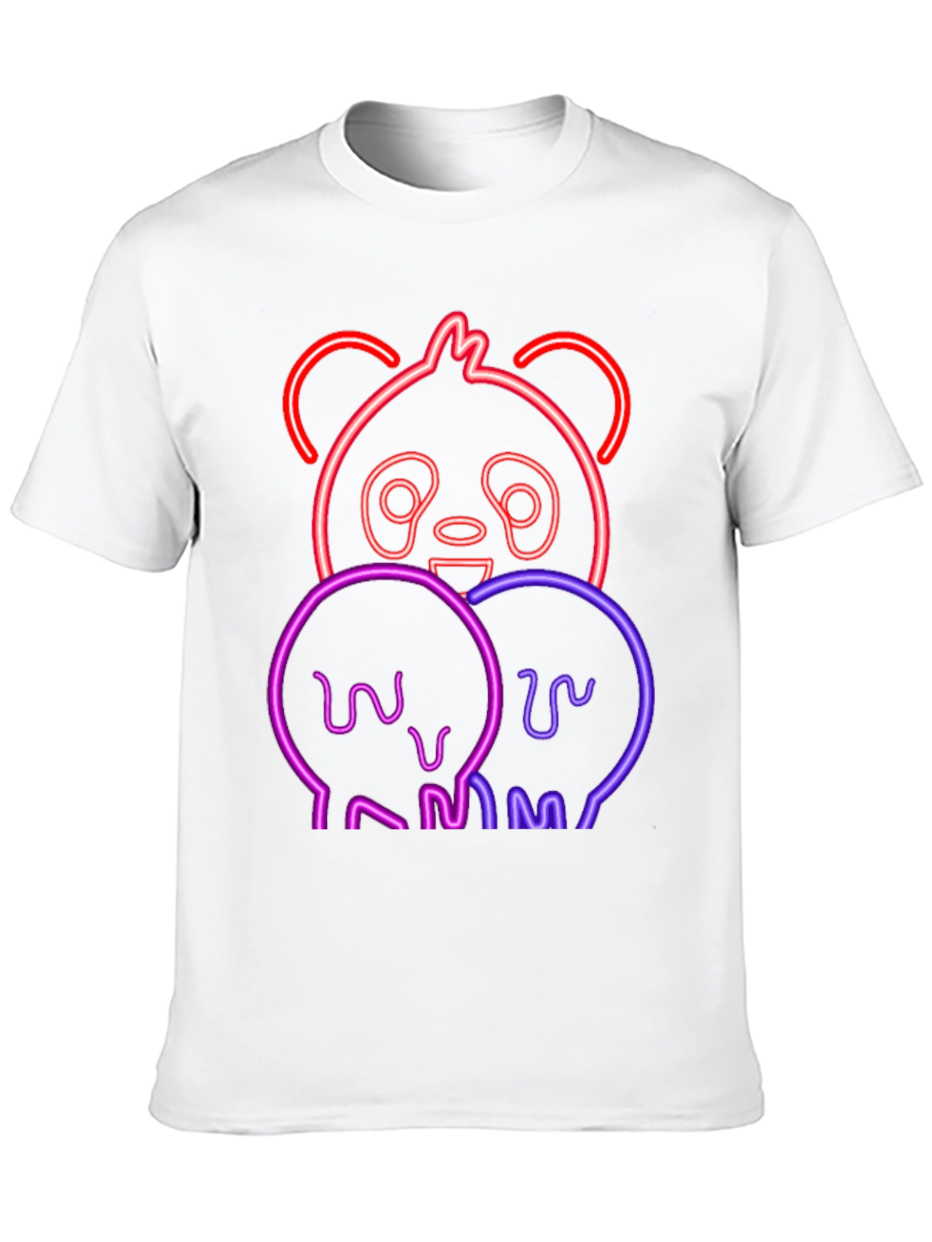 Neon Panda Black T-Shirt