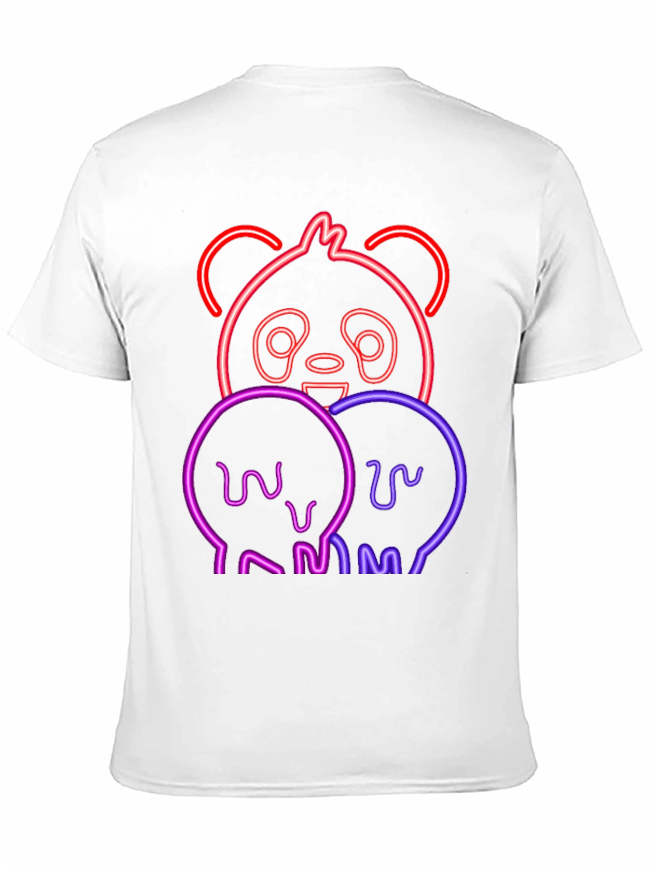 Neon Panda Black T-Shirt
