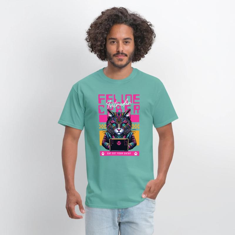 Feline Cyber Intruder | Tech Cat