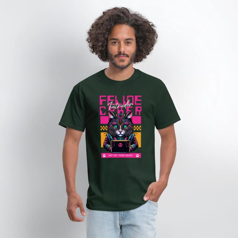 Feline Cyber Intruder | Tech Cat