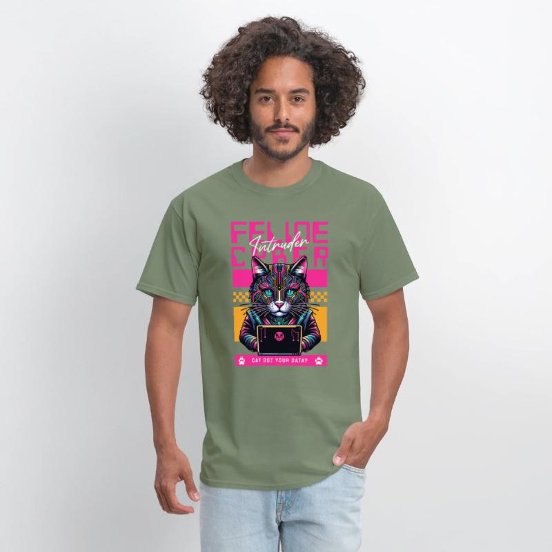 Feline Cyber Intruder | Tech Cat