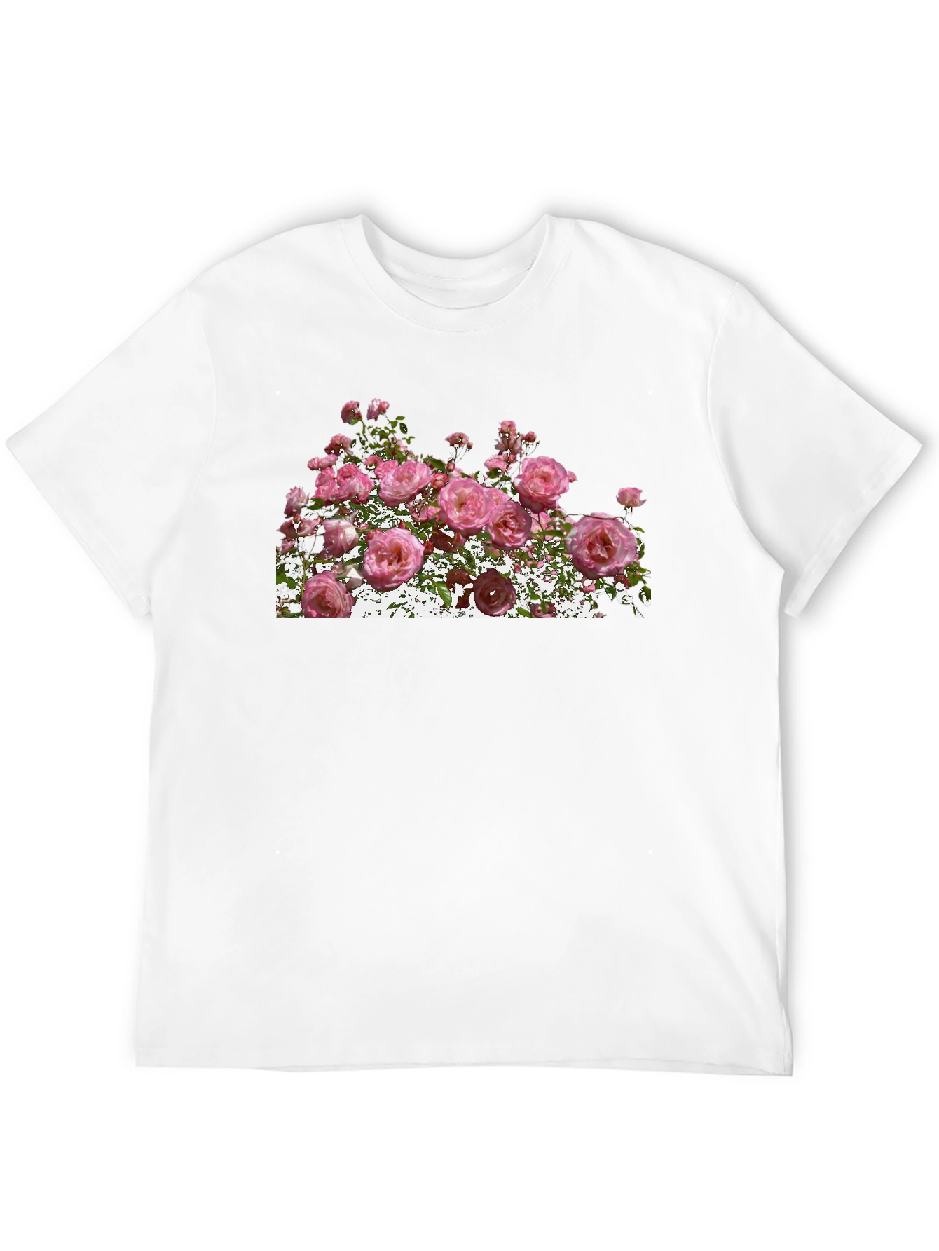 Floral Rose Graphic Black T-Shirt