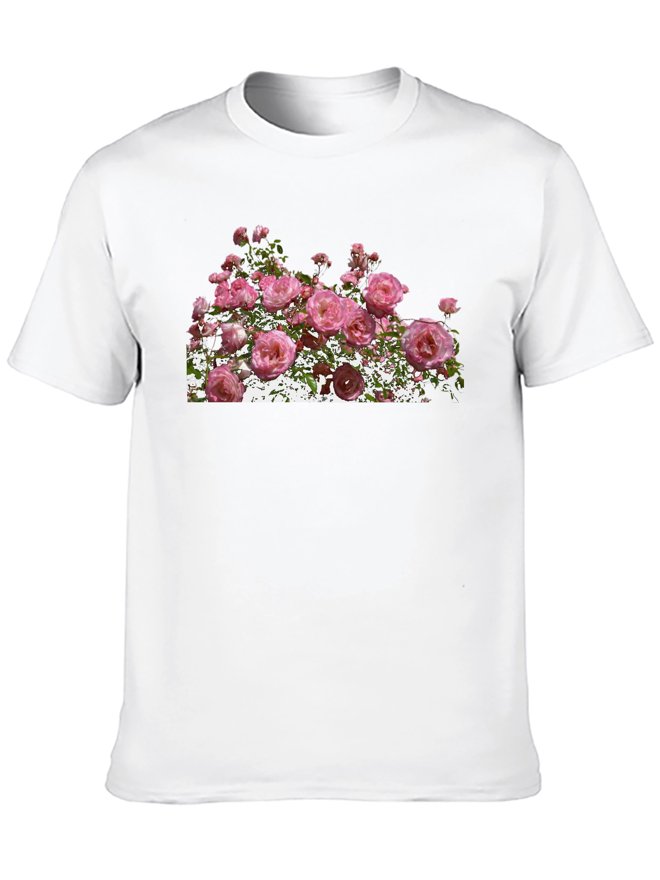 Floral Rose Graphic Black T-Shirt