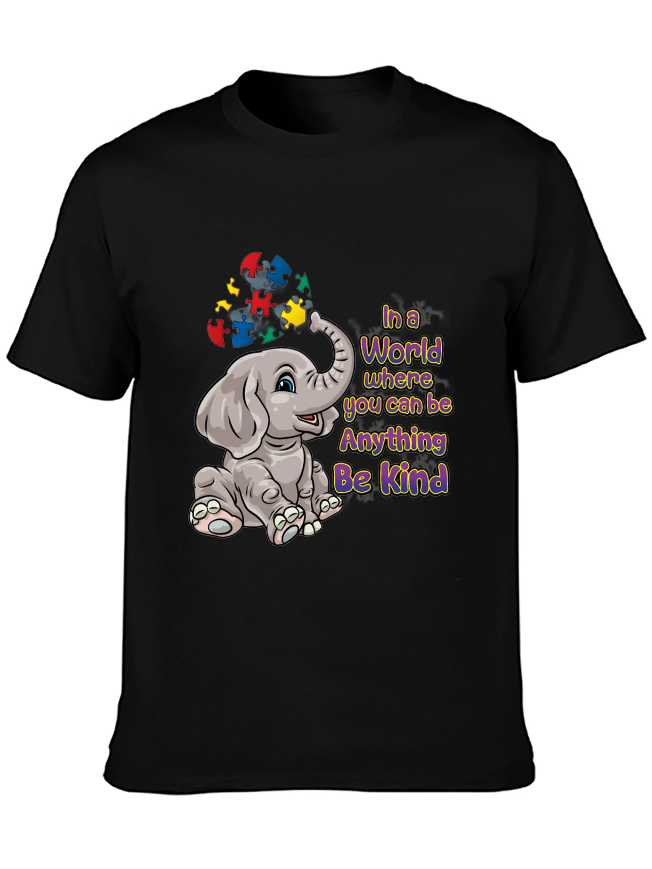 Autism Awareness Elephant Be Kind T-Shirt