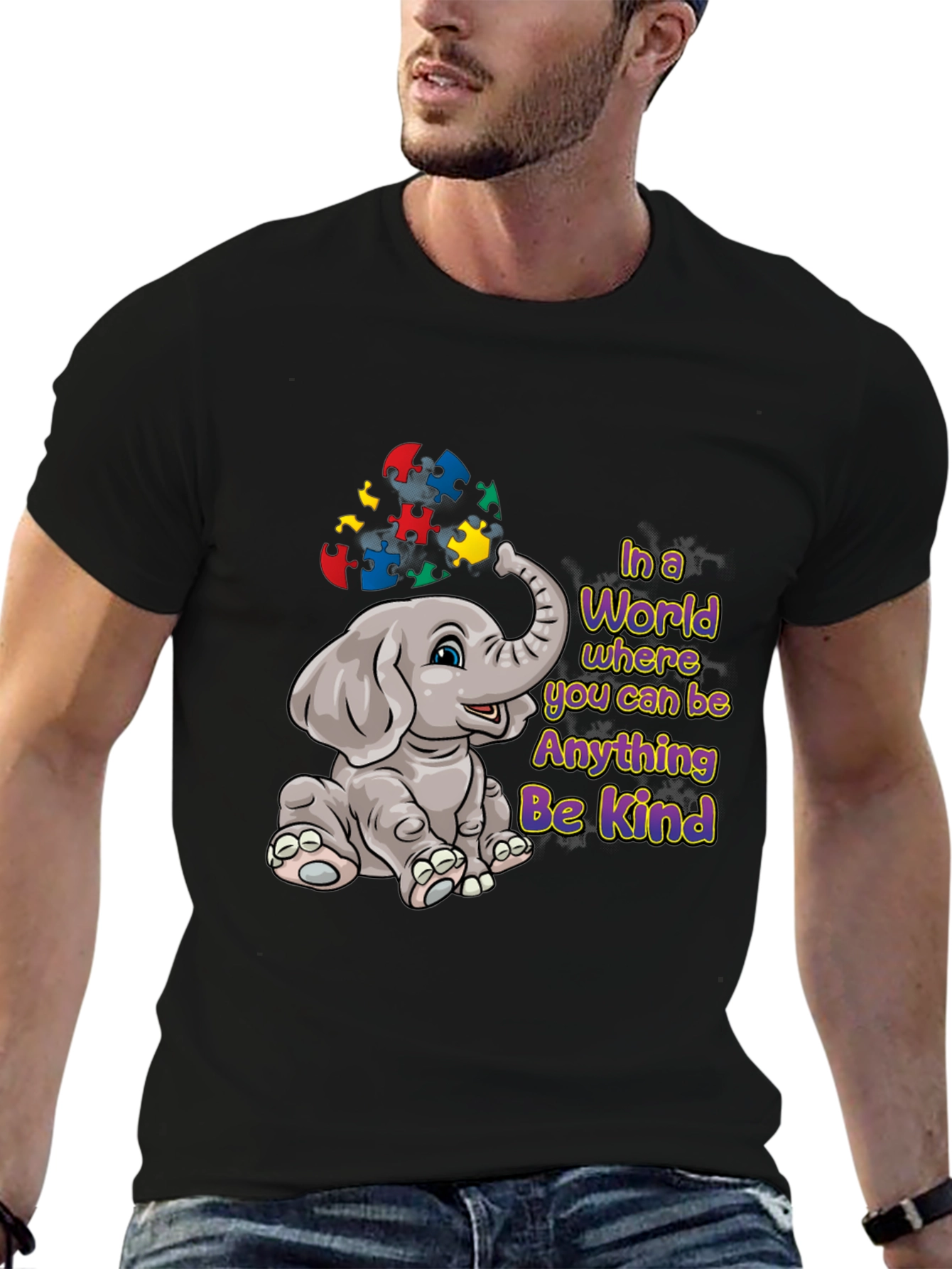 Autism Awareness Elephant Be Kind T-Shirt