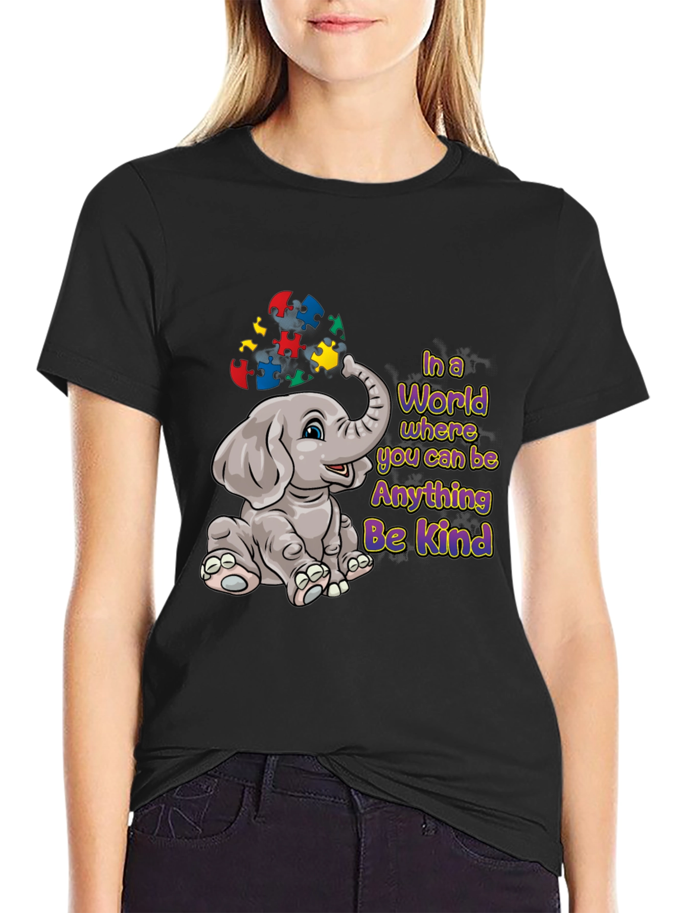 Autism Awareness Elephant Be Kind T-Shirt