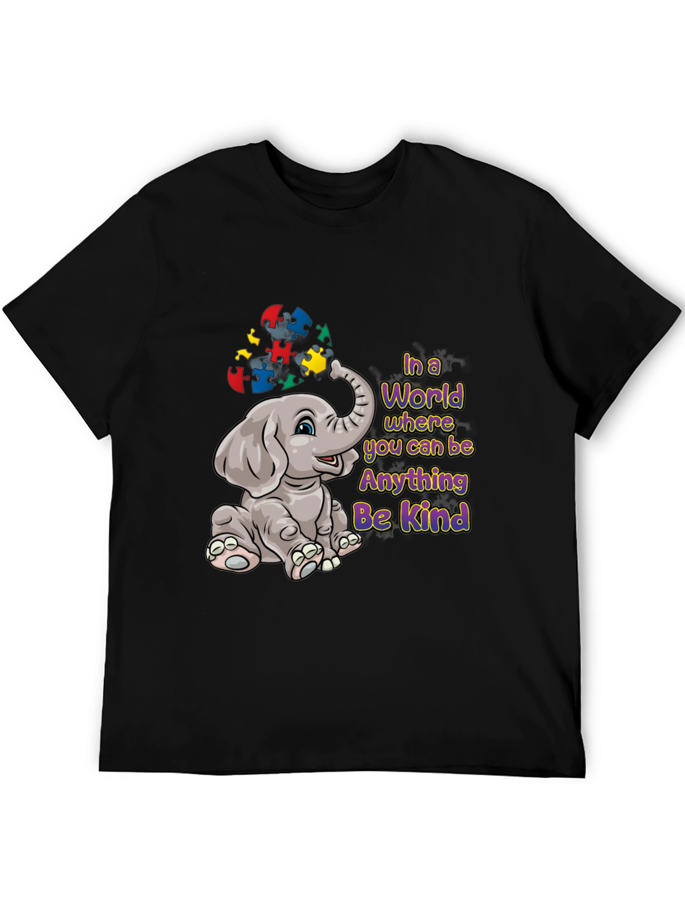 Autism Awareness Elephant Be Kind T-Shirt