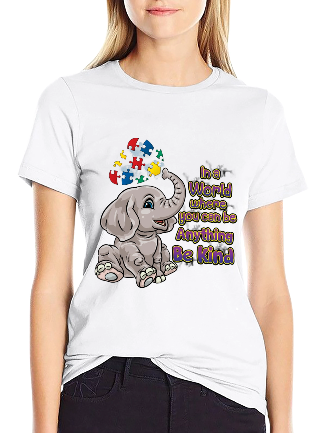 Autism Awareness Elephant Be Kind T-Shirt