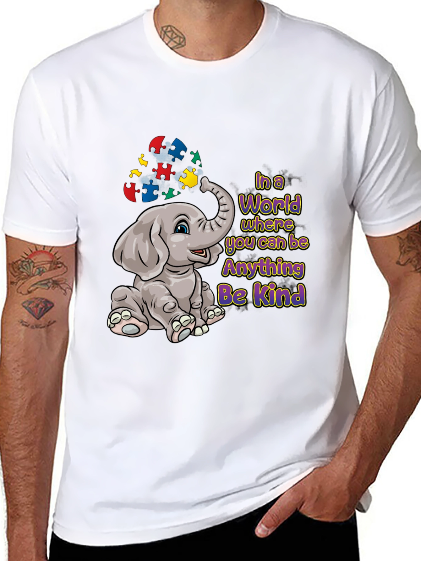 Autism Awareness Elephant Be Kind T-Shirt