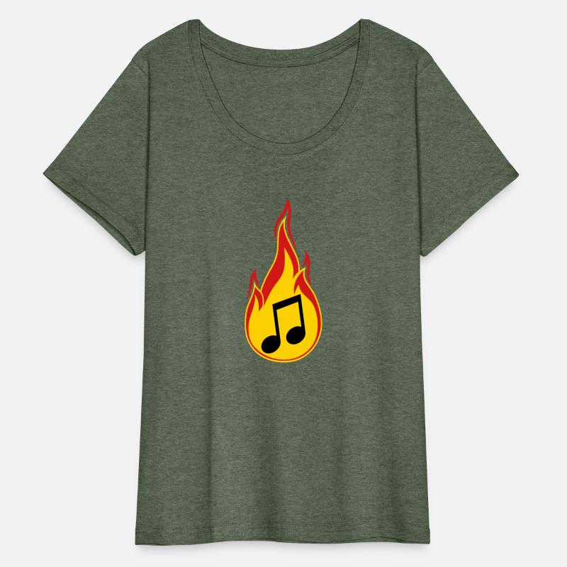 fire flames burn hot torch sign party music note m