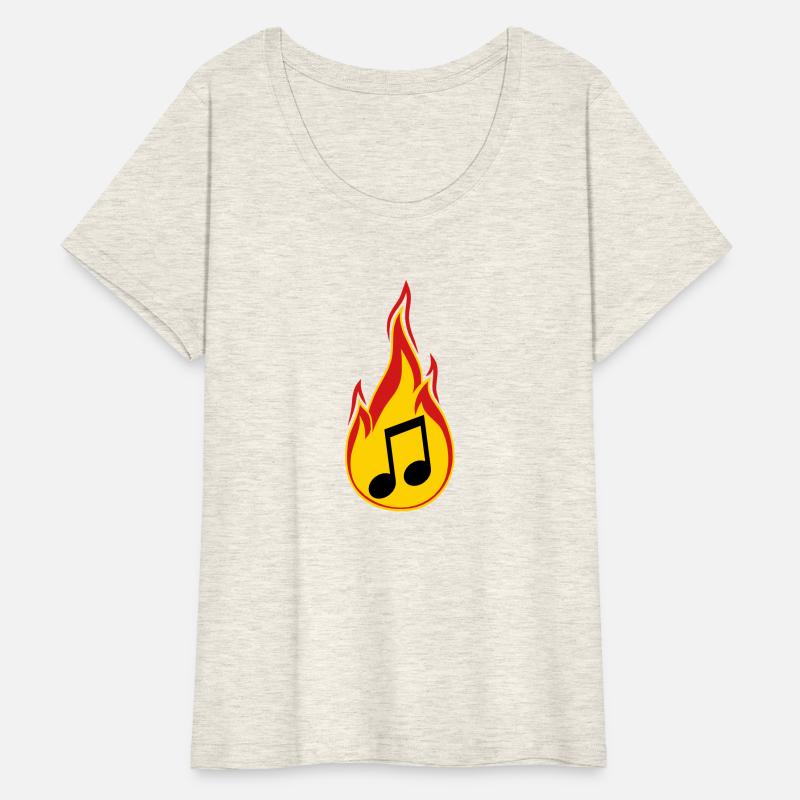 fire flames burn hot torch sign party music note m