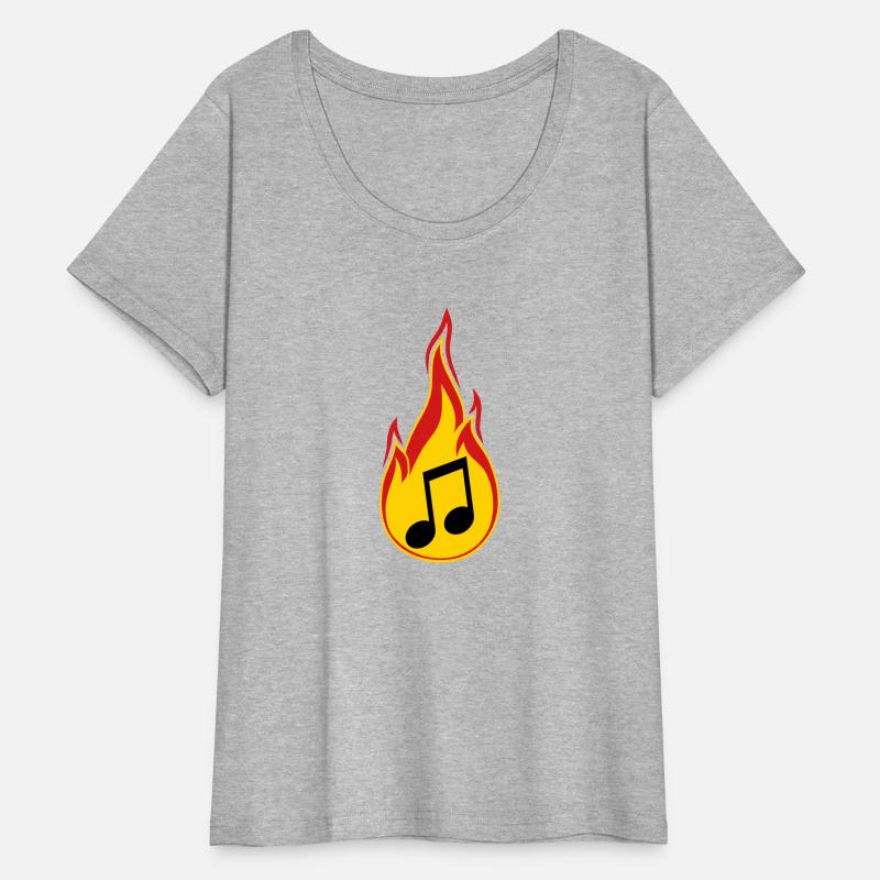 fire flames burn hot torch sign party music note m