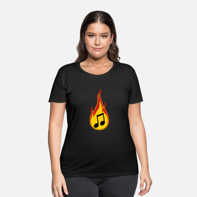 fire flames burn hot torch sign party music note m