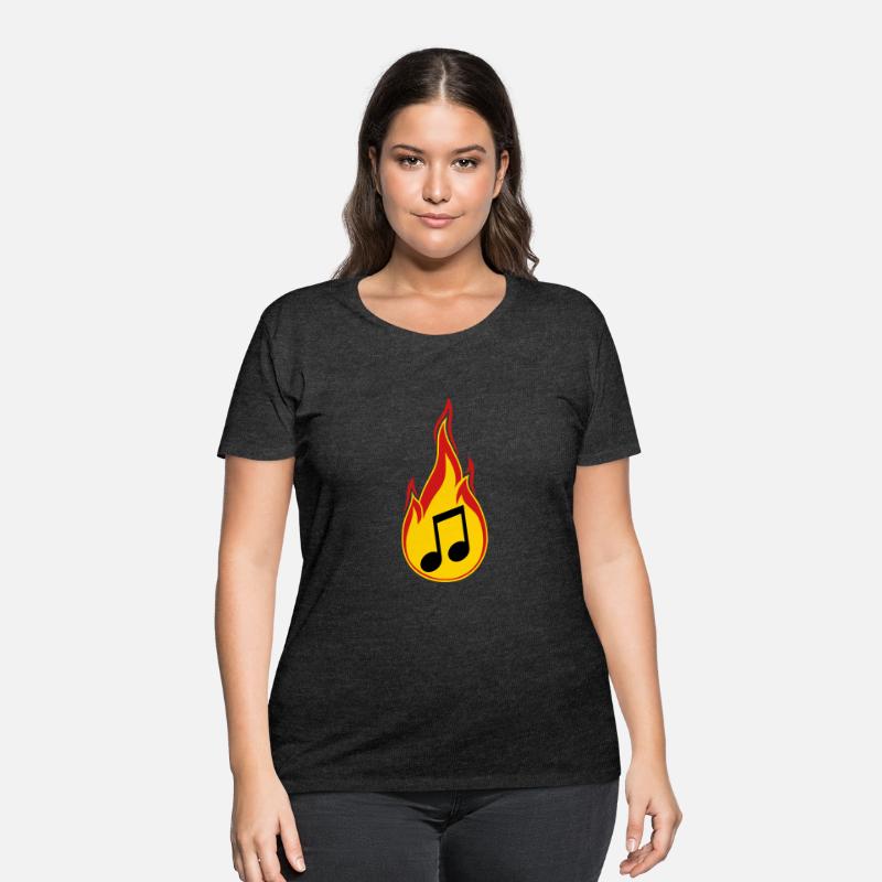 fire flames burn hot torch sign party music note m
