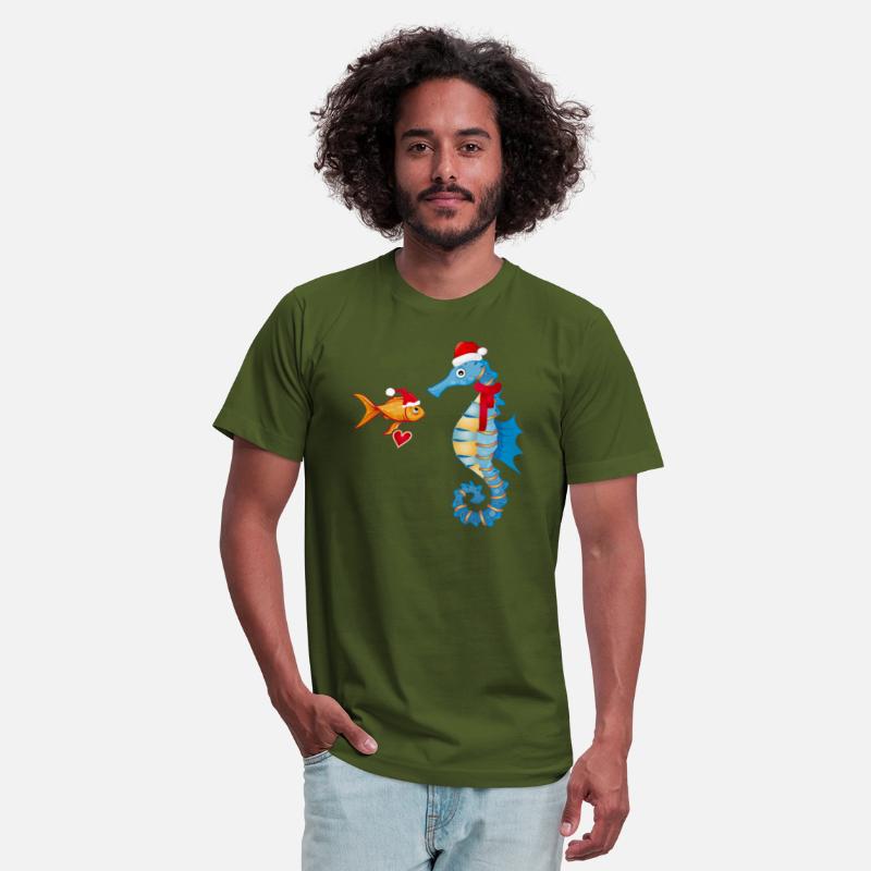 Fish and seahorses in the spirit of Christmas