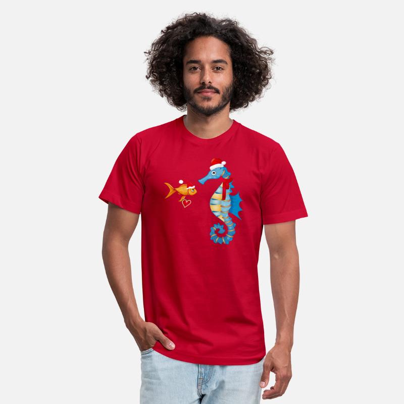 Fish and seahorses in the spirit of Christmas