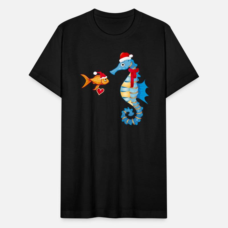 Fish and seahorses in the spirit of Christmas
