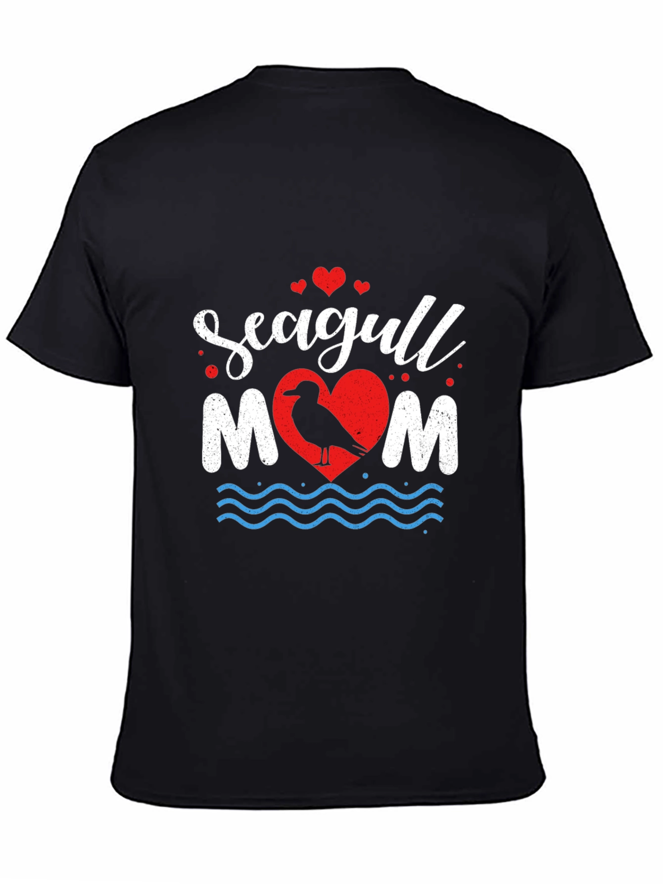 Seagull Mom Graphic T-Shirt - Coastal Lover Tee