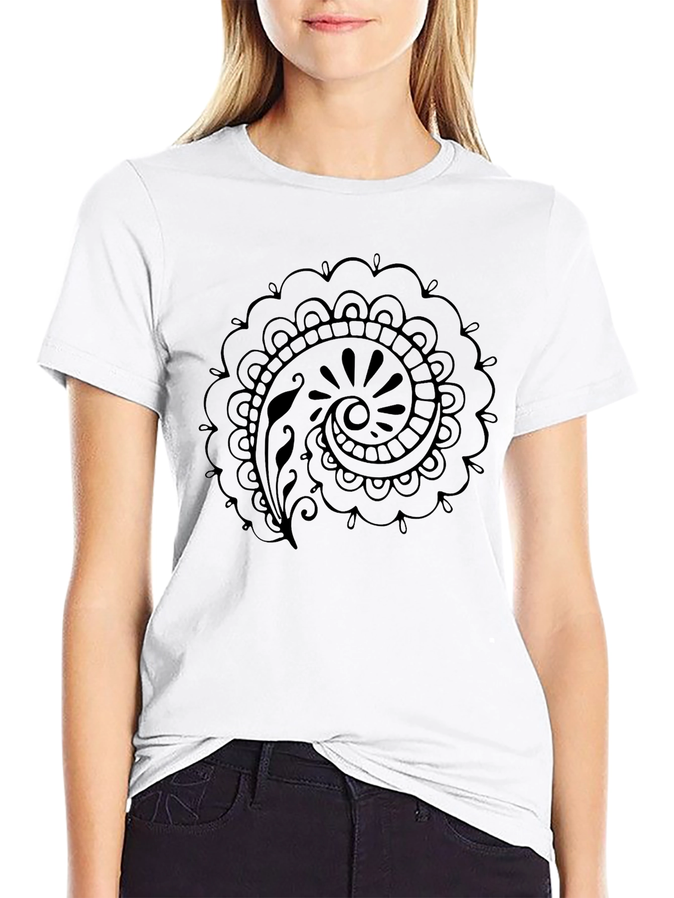 Black Mandala Graphic Tee