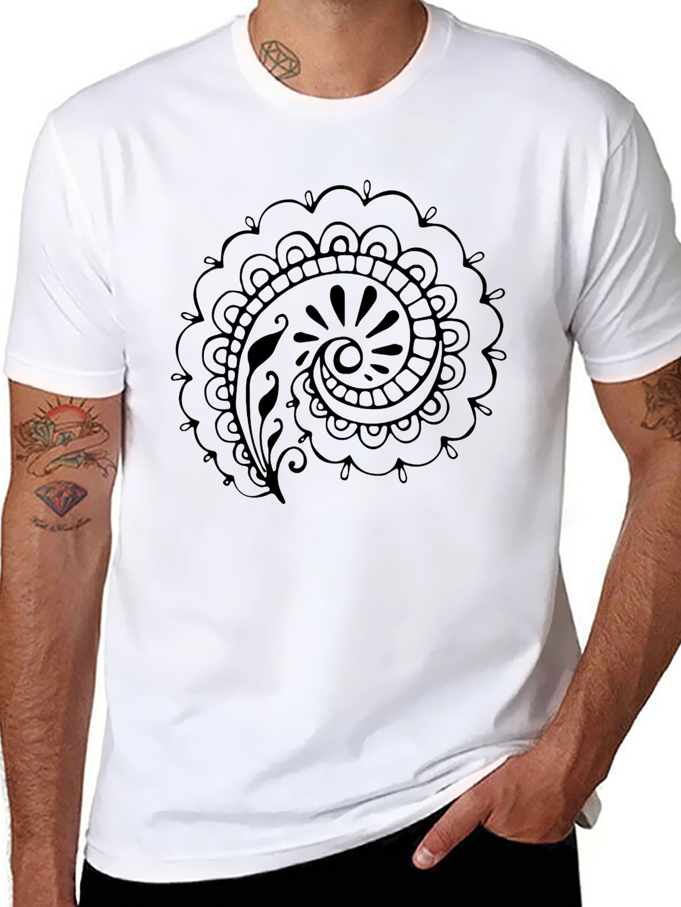 Black Mandala Graphic Tee