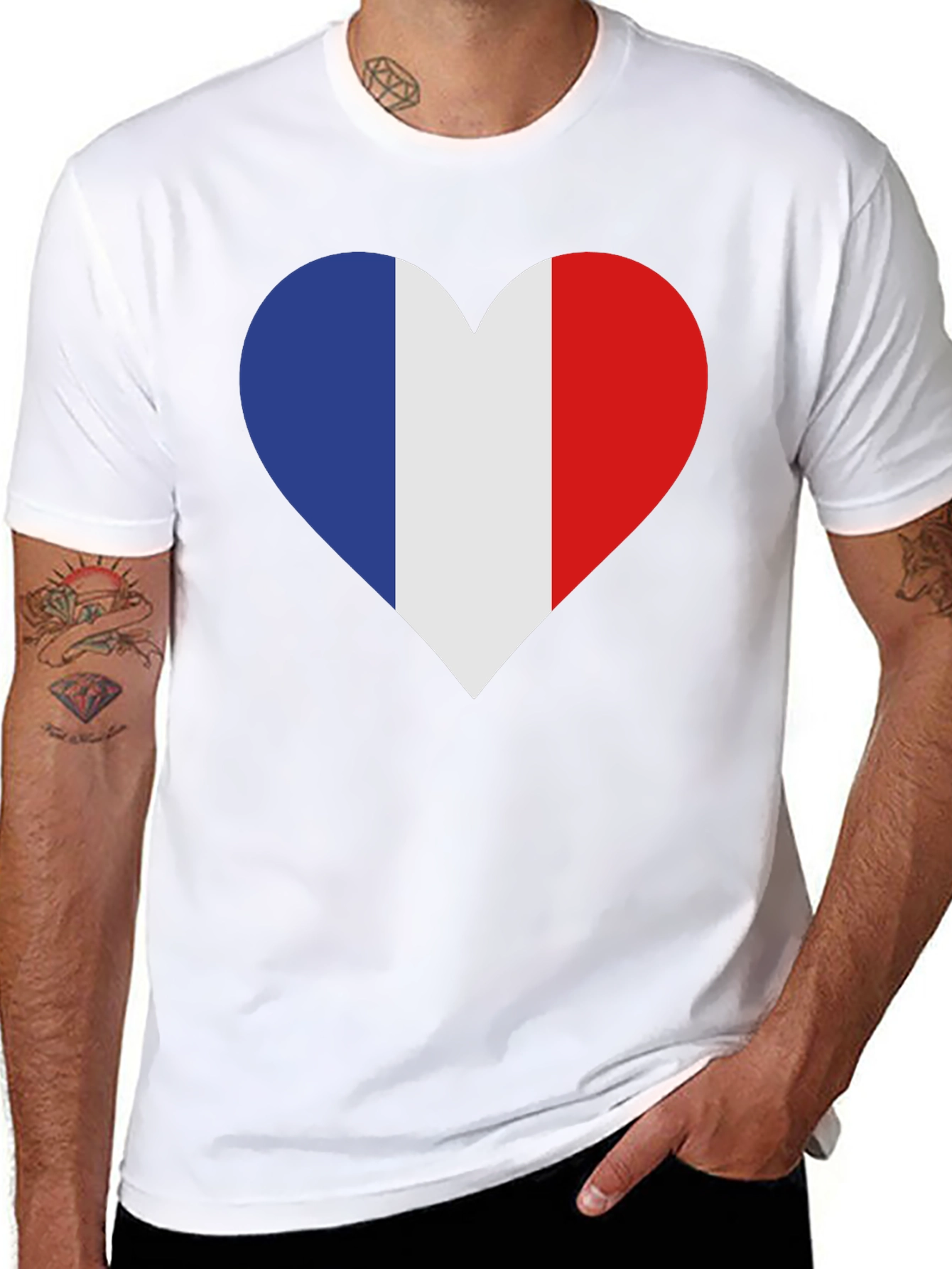 French Flag Heart T-Shirt