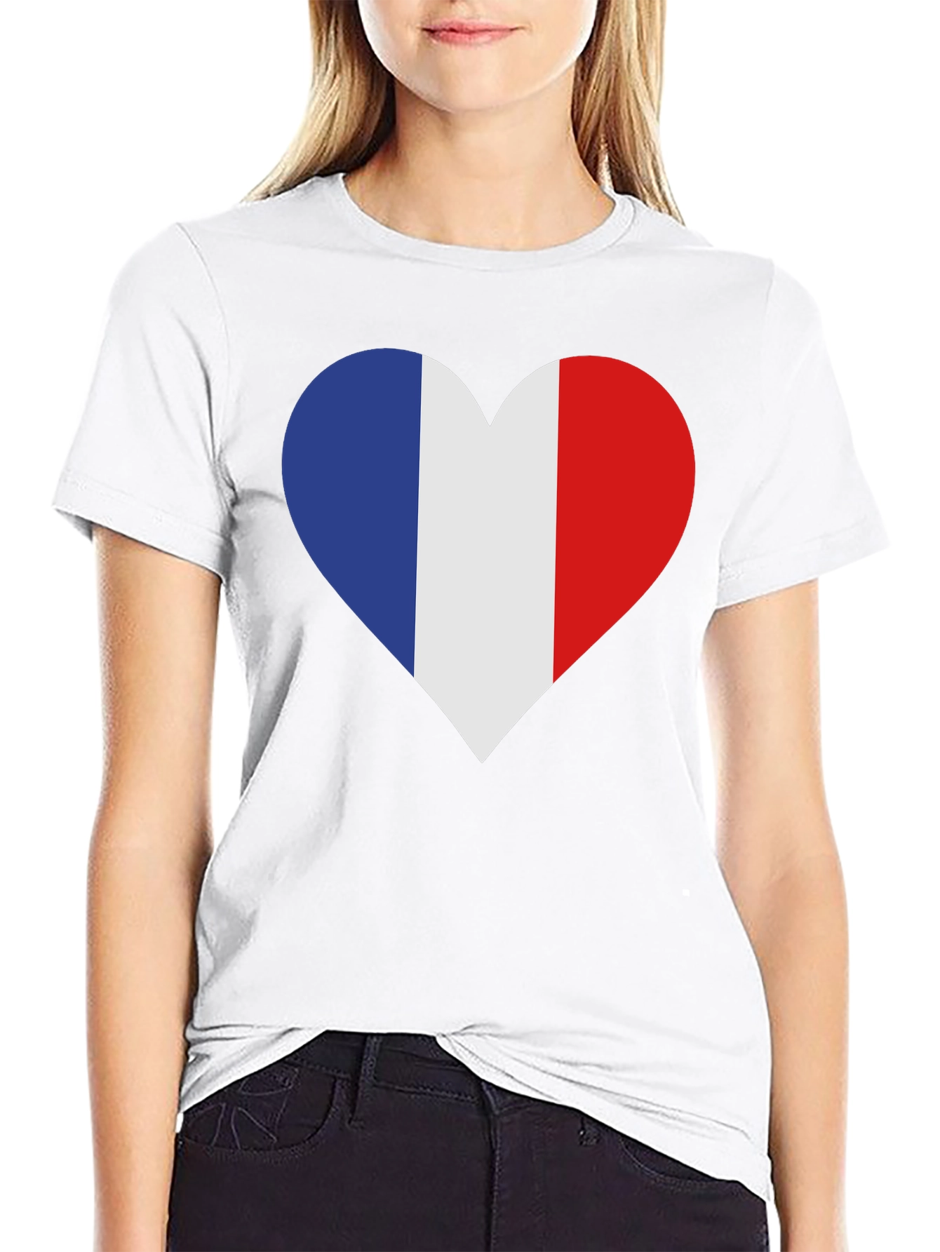 French Flag Heart T-Shirt