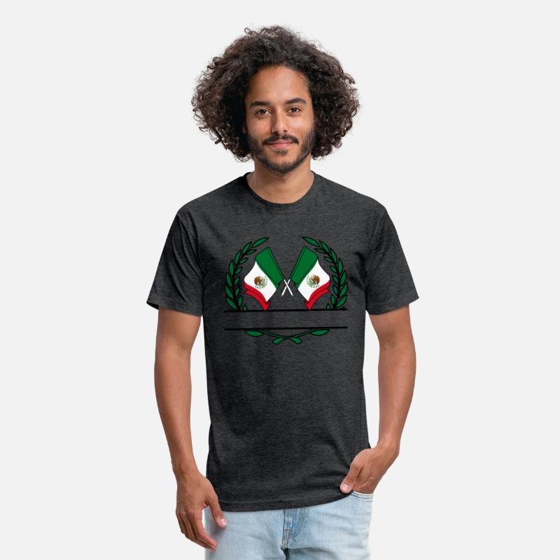 Flags Mexico laurel wreath banner