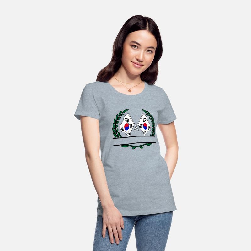 Flags South Korea laurel wreath banner