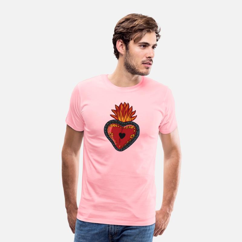 Flaming Sacred Heart Mecan Folk Devotion Symbol