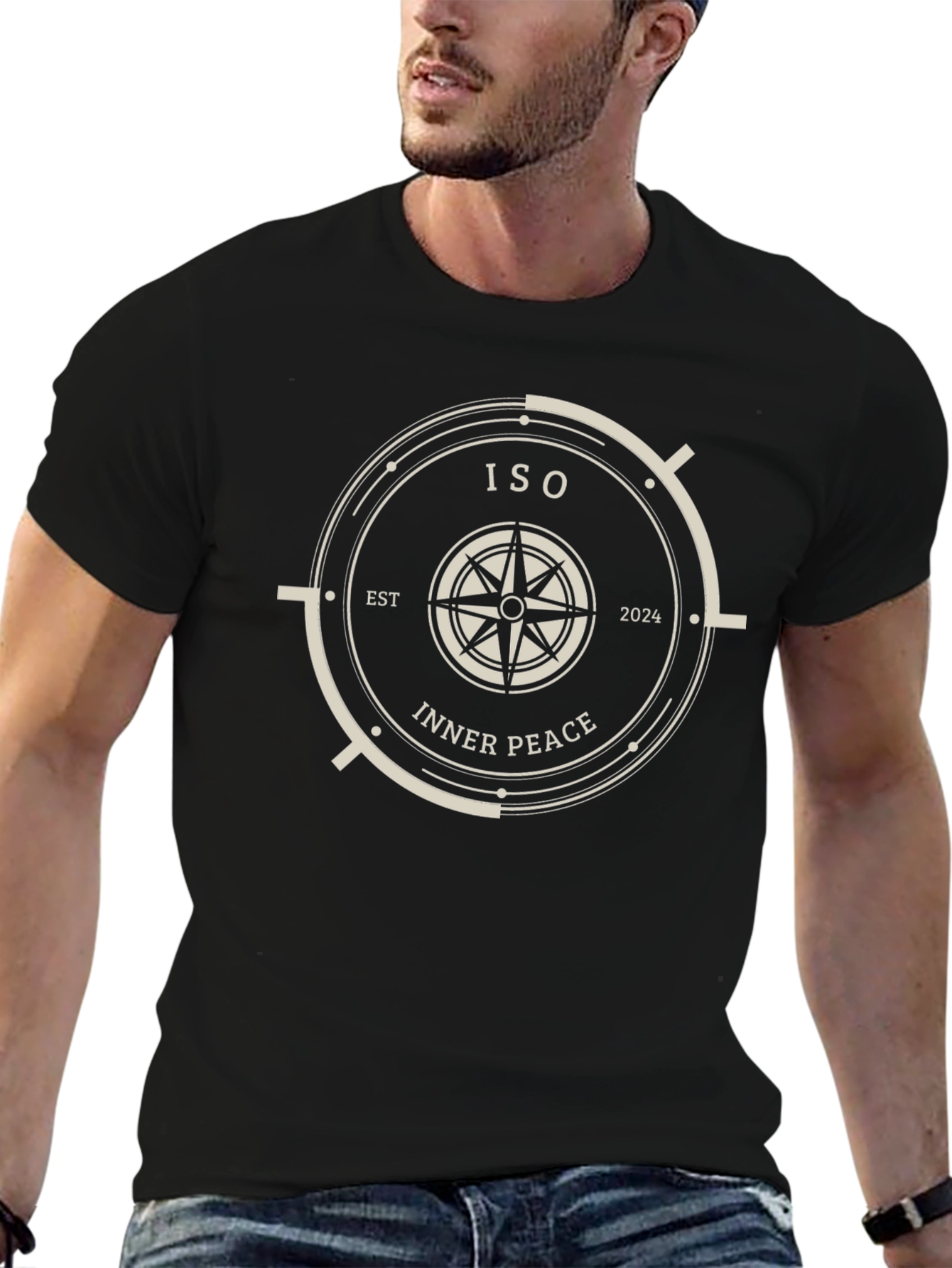 Inner Peace ISO Compass Graphic T-Shirt