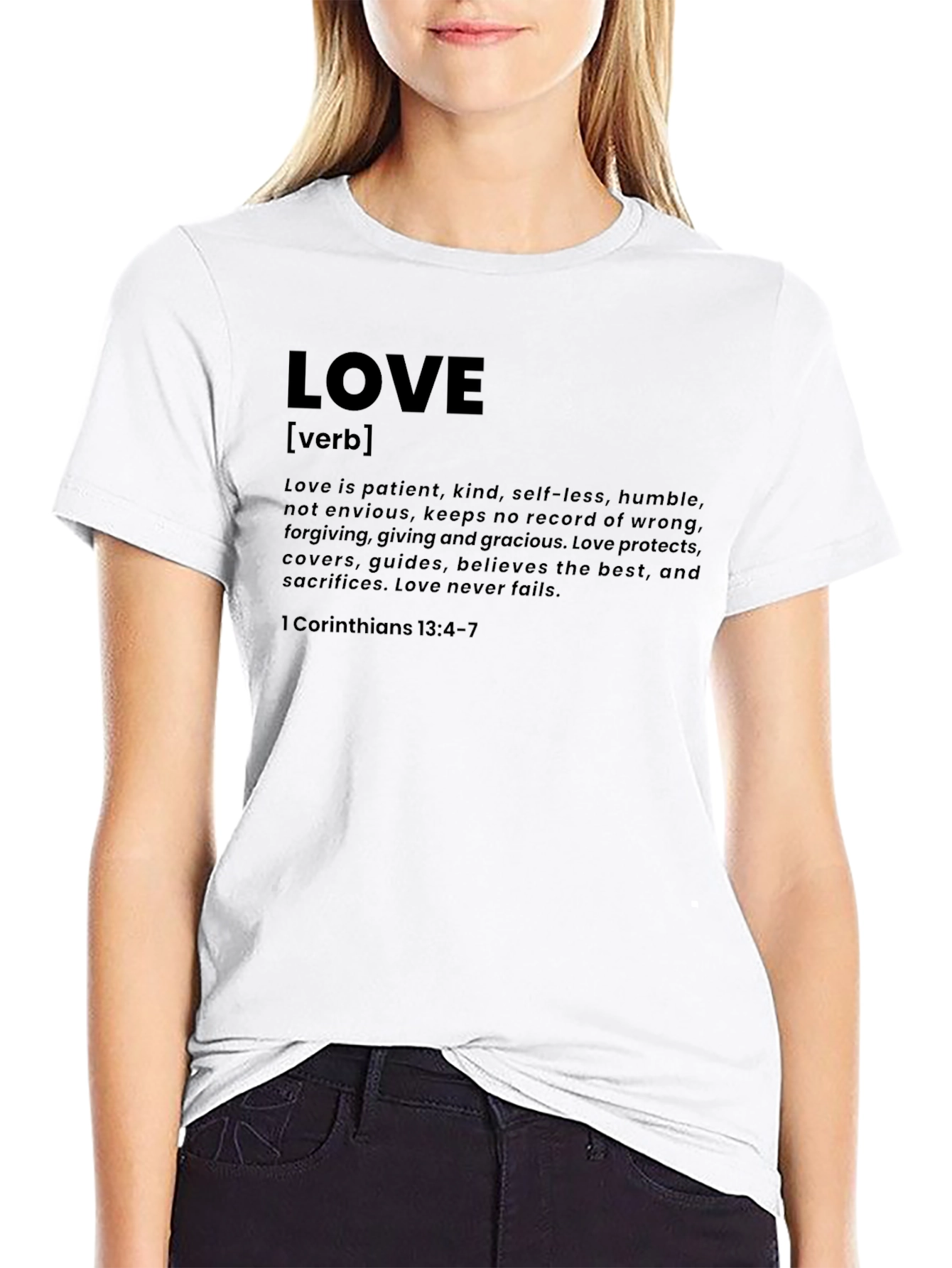 Love Definition T-Shirt - Black Crew Neck