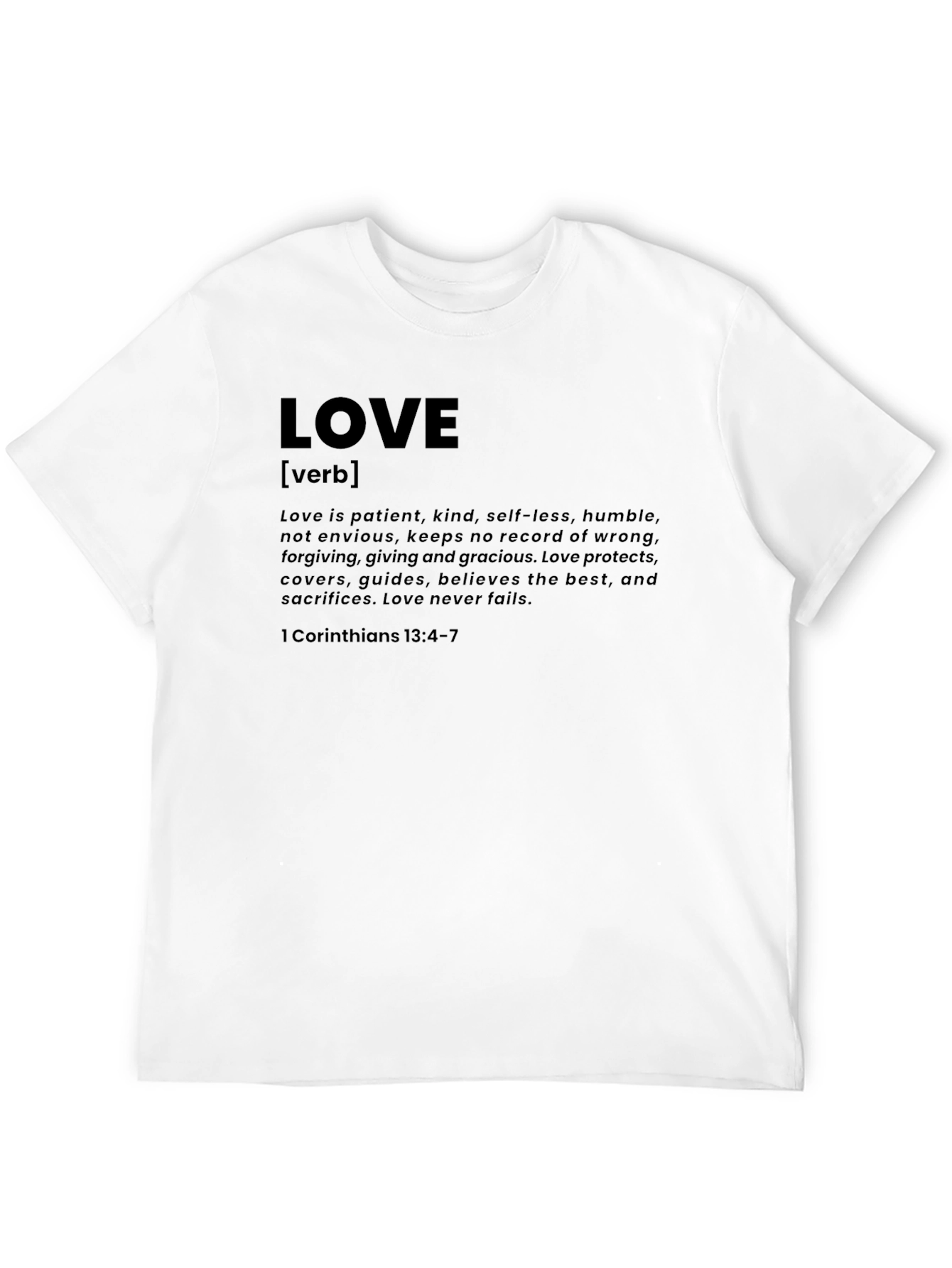 Love Definition T-Shirt - Black Crew Neck