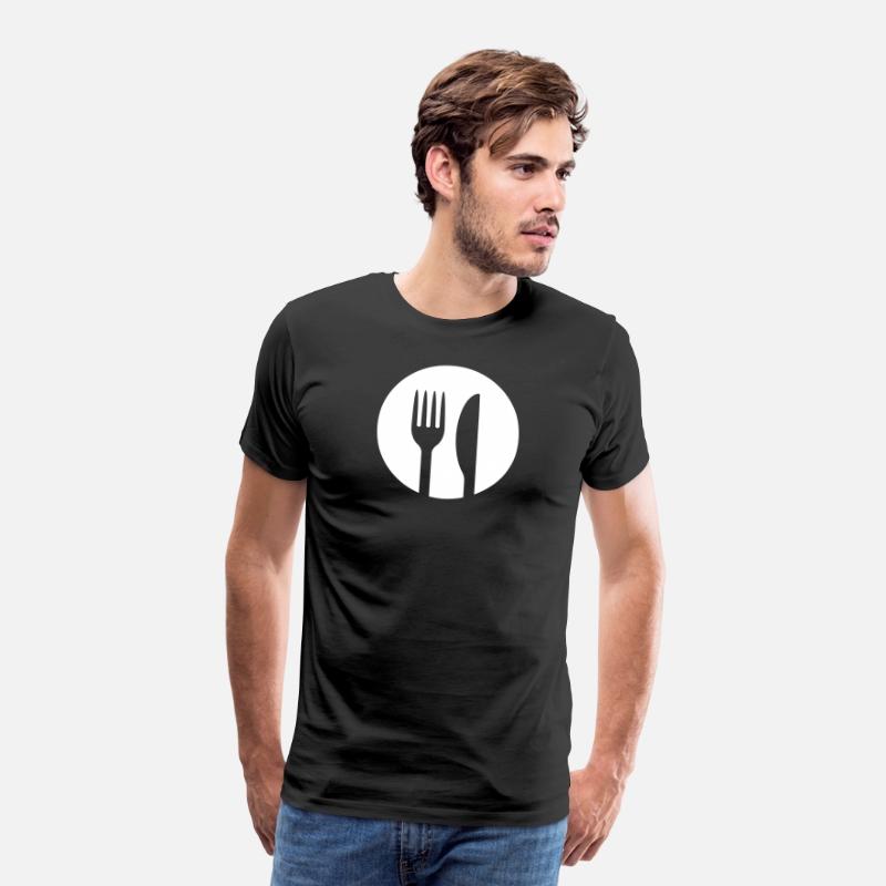 Fork and knife round shape icon