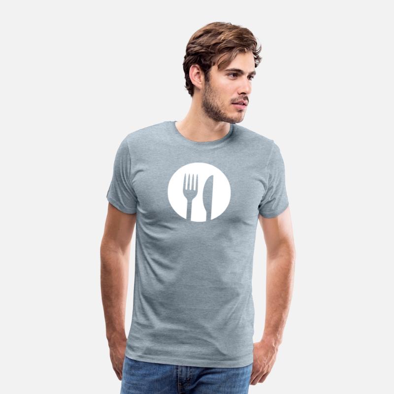 Fork and knife round shape icon