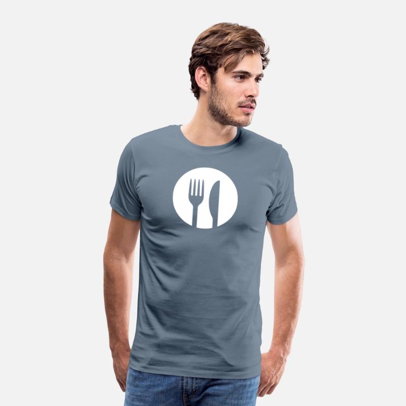 Fork and knife round shape icon