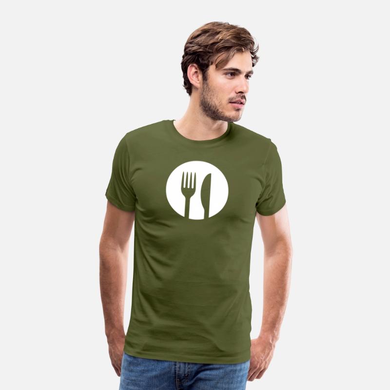 Fork and knife round shape icon