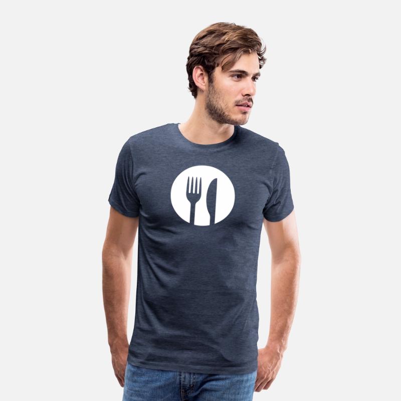 Fork and knife round shape icon