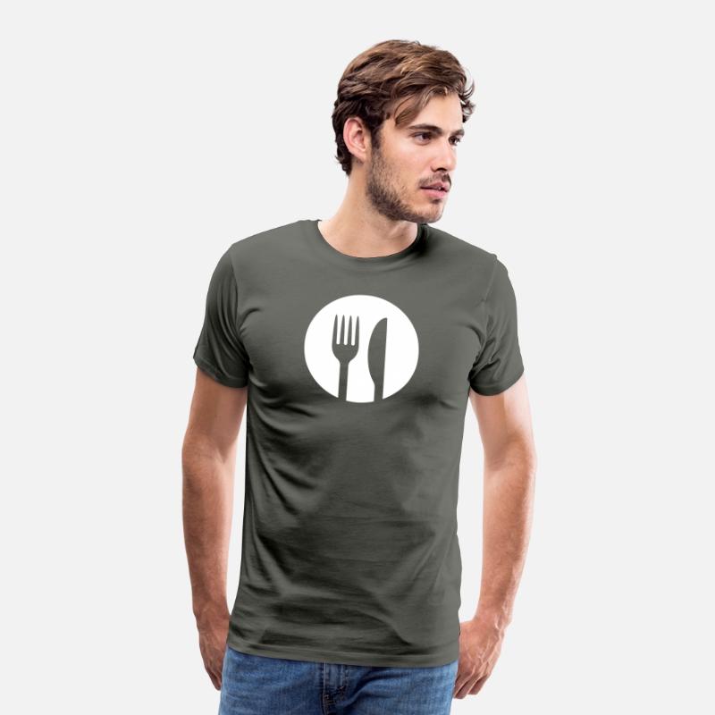 Fork and knife round shape icon