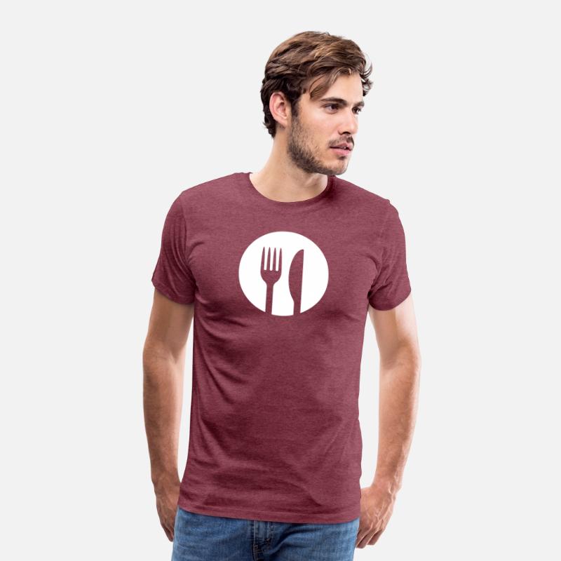 Fork and knife round shape icon