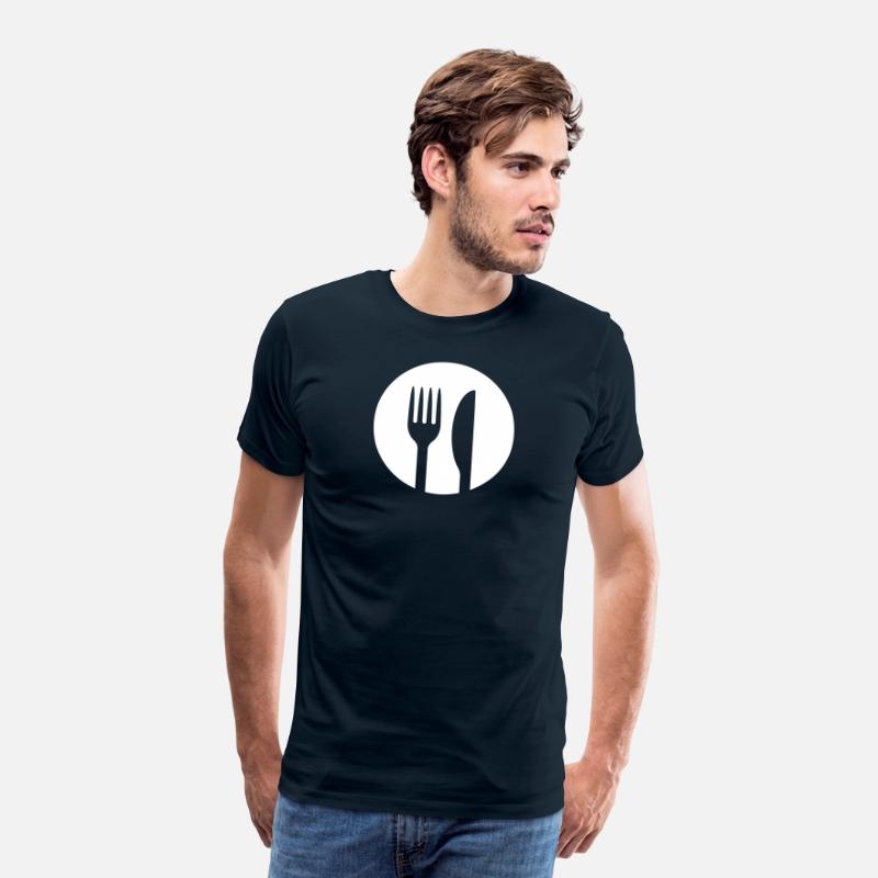 Fork and knife round shape icon
