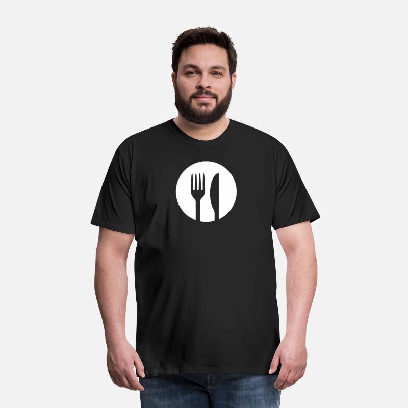 Fork and knife round shape icon