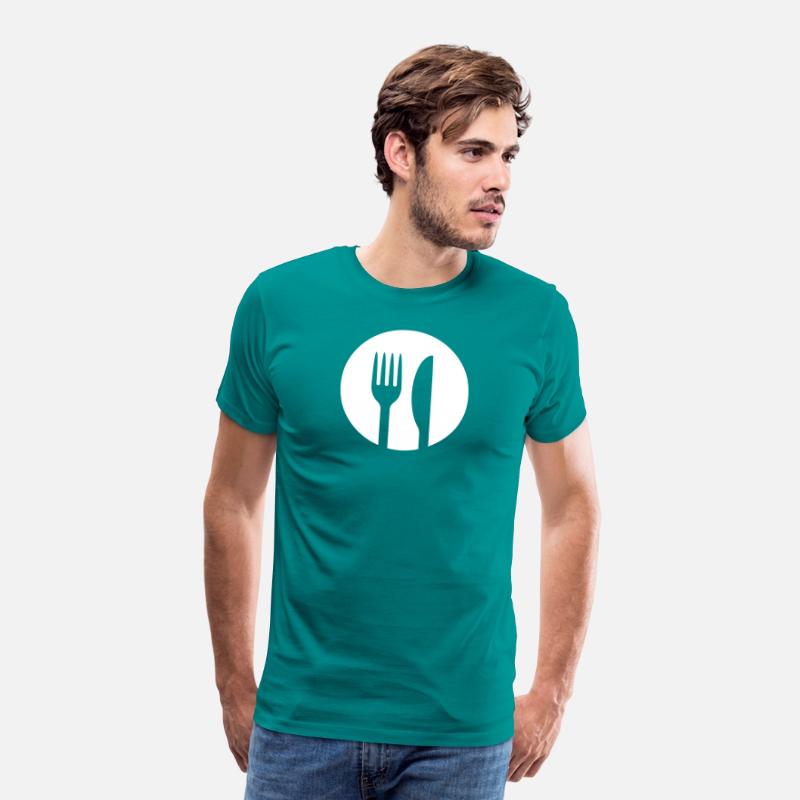Fork and knife round shape icon